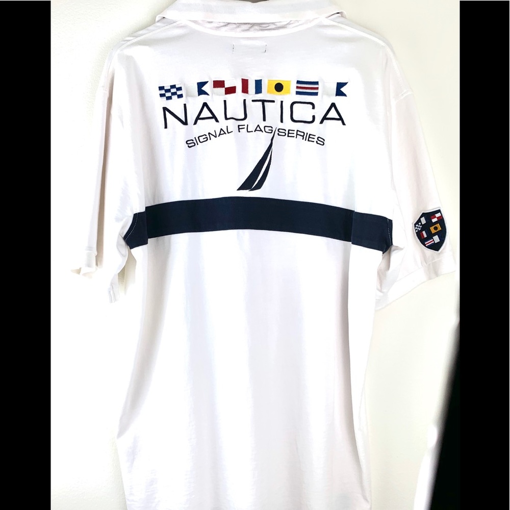 Vintage Nautica Challenge Embroidered Polo XL